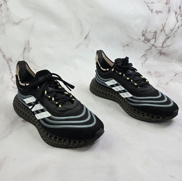 Adidas Mens 7.5 40.5 4D FWD X Parley Core Black Running Shoes Sneakers Recycled